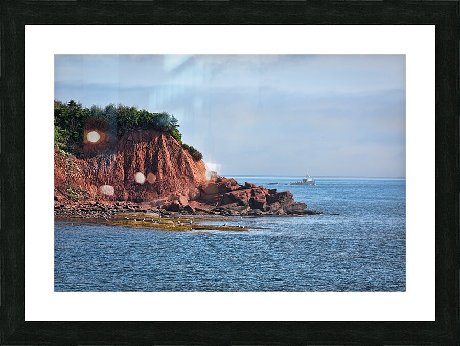 Red Coastline of Cape Bear PEI Picture Frame print