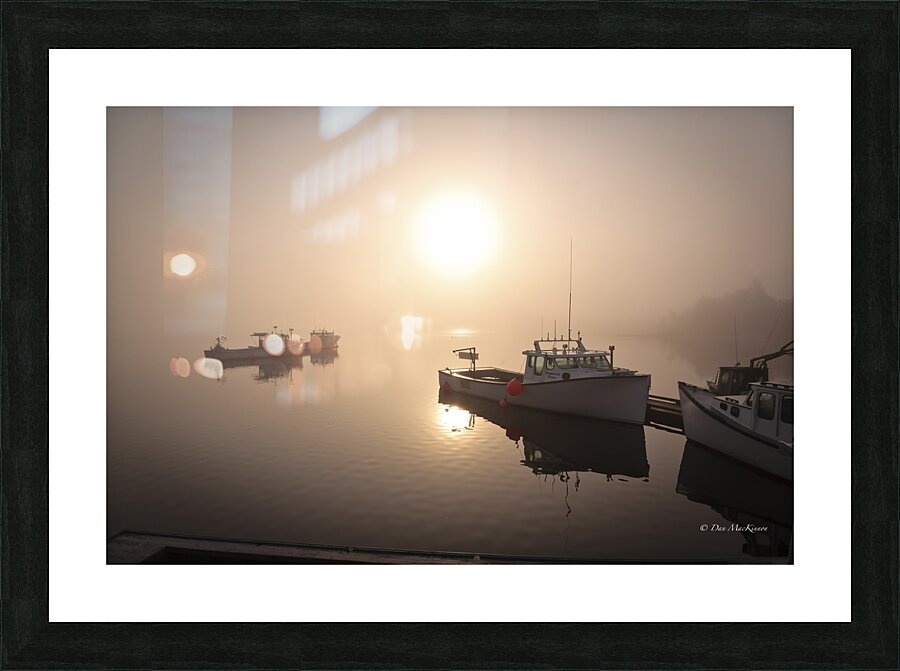 Foggy Day on the River Picture Frame print