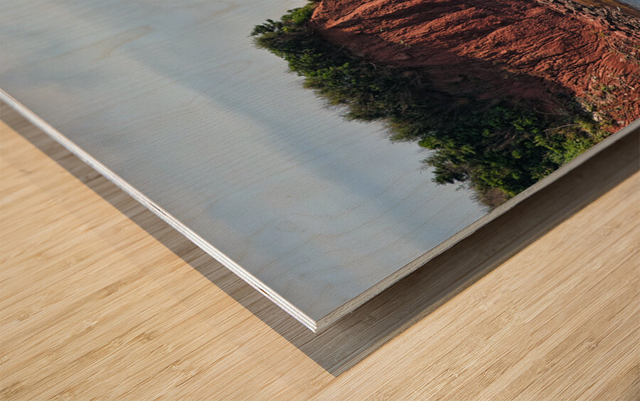 Red Coastline of Cape Bear PEI Wood print