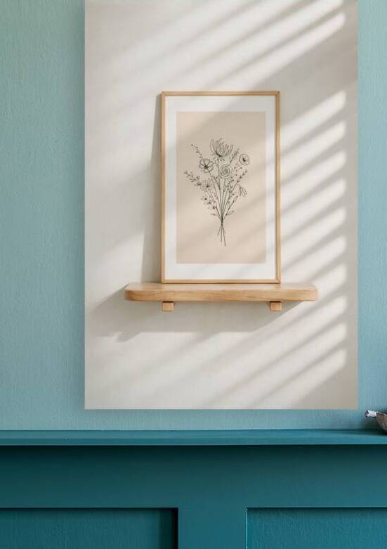 Minimalist Botanical Line Art – Modern Floral Wall Print by AHMED ZIOUACHE