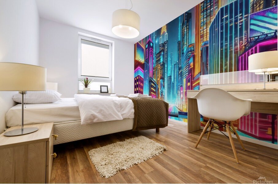 City buildings 8 Mural print