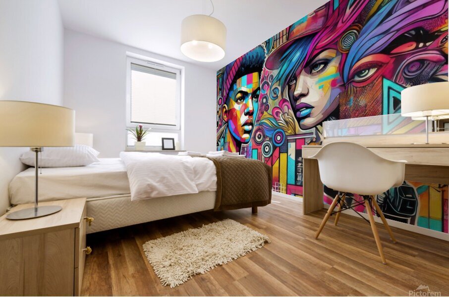 Graffiti drawing 18 Mural print