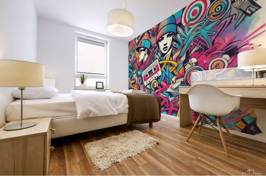 Graffiti drawing 20 Mural print