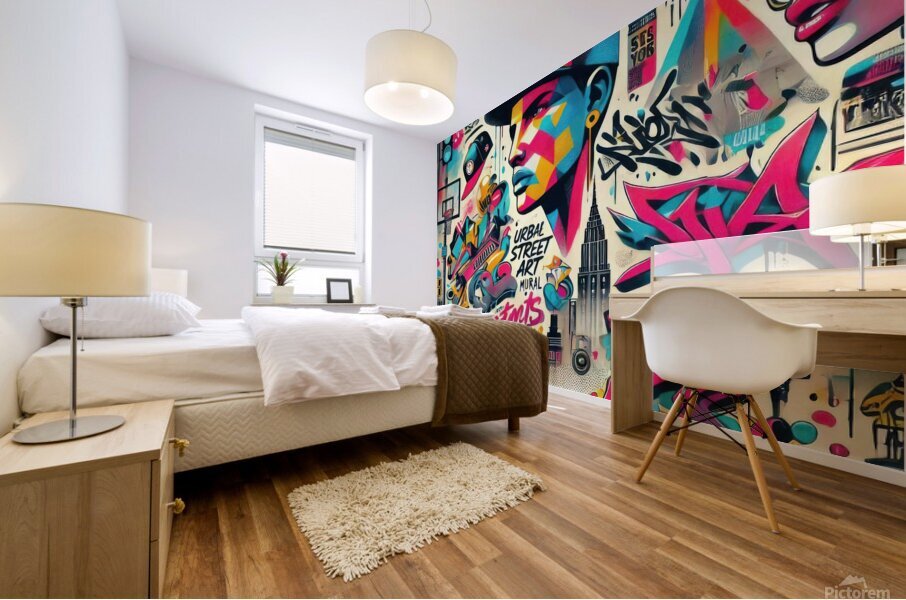 Graffiti drawing 30 Mural print