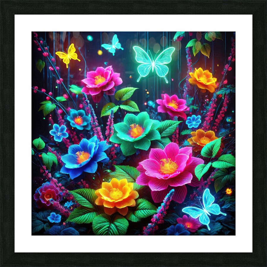 Garden flowers in bright colors 10 Picture Frame print