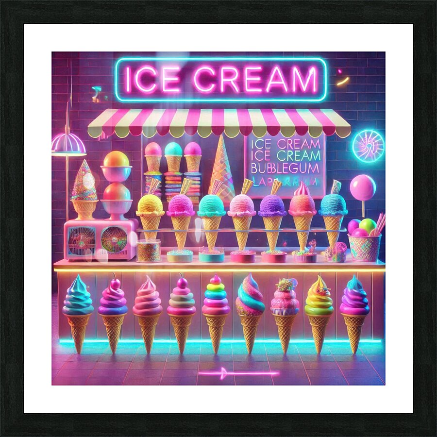 Colorful ice cream 15 Picture Frame print
