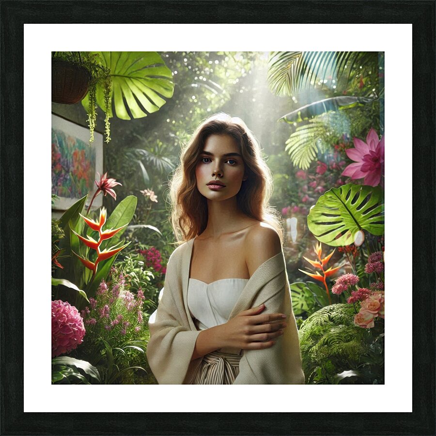 girl in the field 2 Picture Frame print