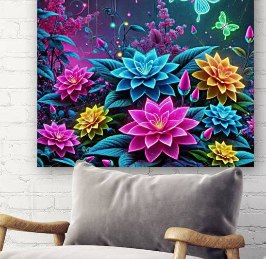 Garden flowers in bright colors 2 by Hamo