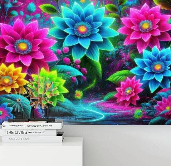 Garden flowers in bright colors 5 by Hamo