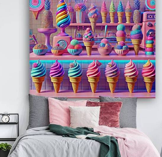 Colorful ice cream 9 by Hamo