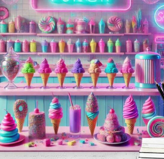 Colorful ice cream 10 by Hamo