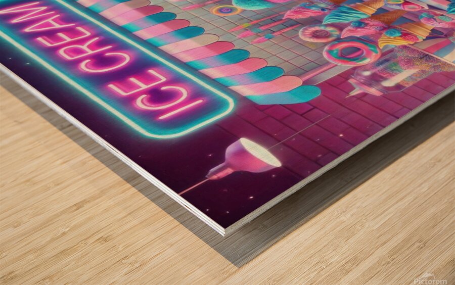 Colorful ice cream 3 Wood print