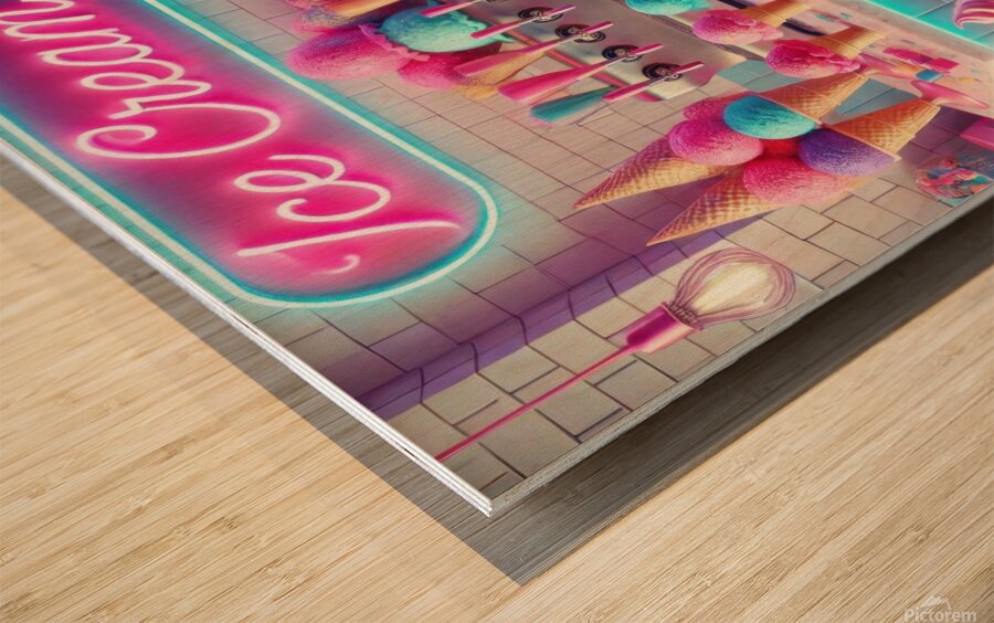 Colorful ice cream 6 Wood print