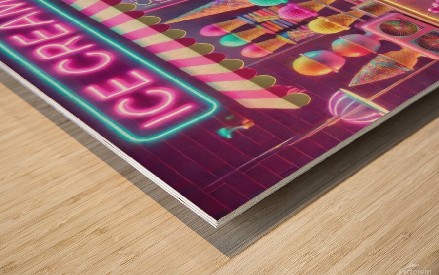 Colorful ice cream 15 Wood print
