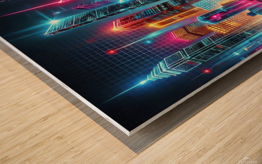 City buildings 17 Wood print