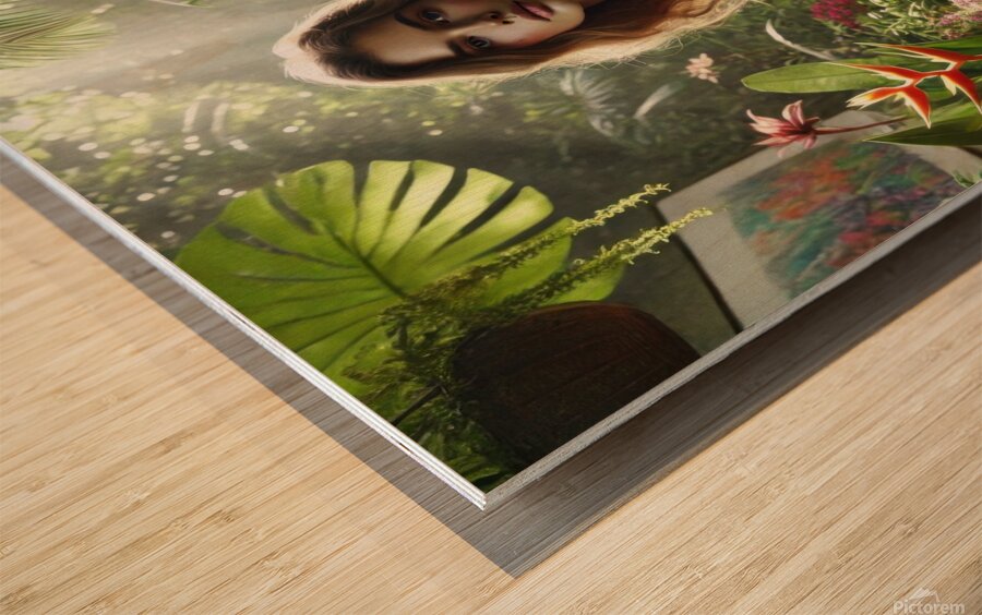 girl in the field 2 Wood print