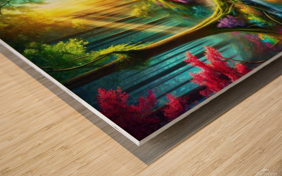 charming colorful nature 5 Wood print
