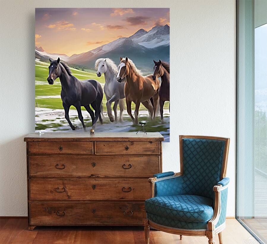 Four Horses  Reproduction