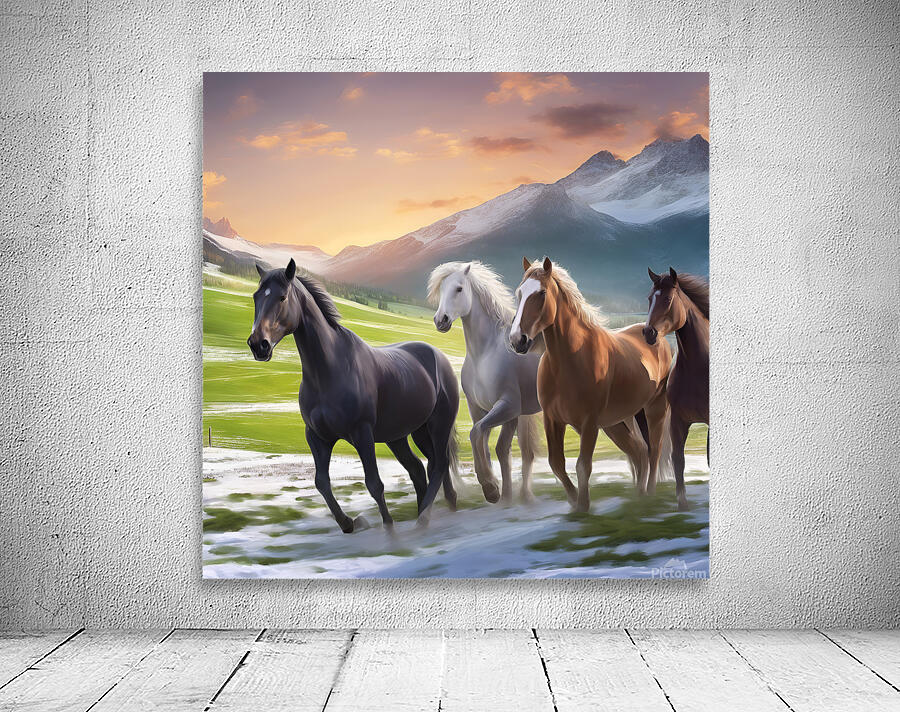 Four Horses  Wall Preview