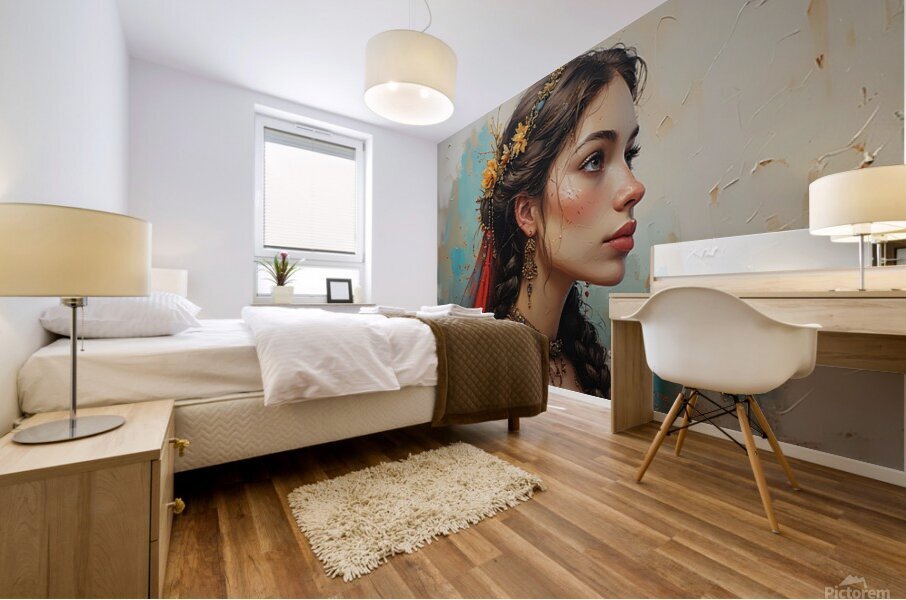 Golden Veil Mural print