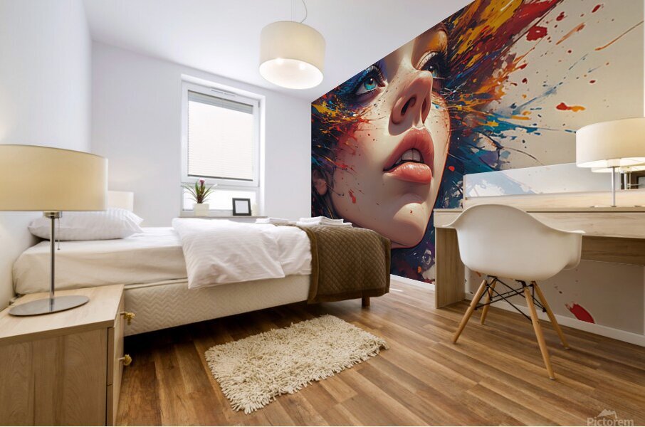 Chromatic Bloom Mural print