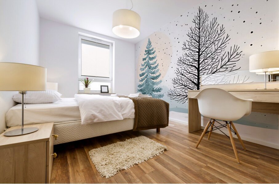Winter Companions Mural print