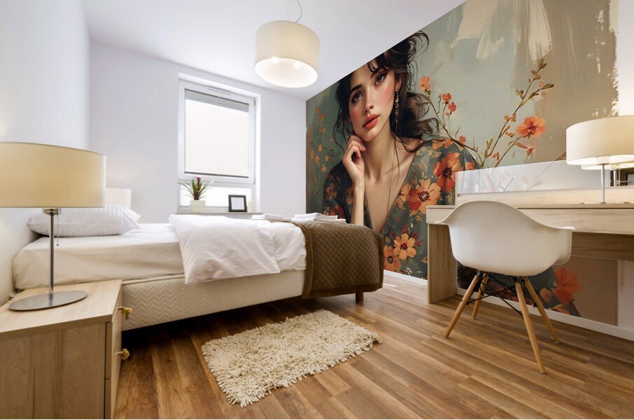Quiet Bloom Mural print