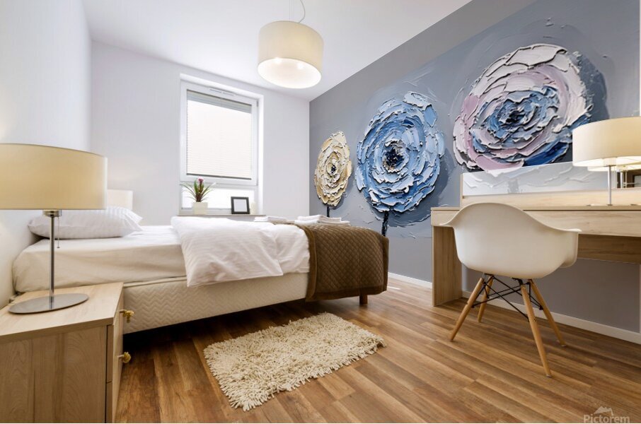 Trio in Bloom Mural print