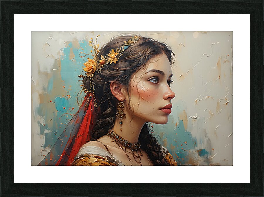 Golden Veil Picture Frame print