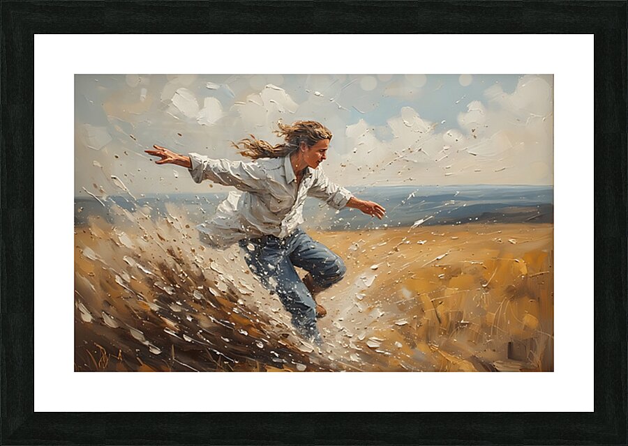 Run Through the Light Picture Frame print