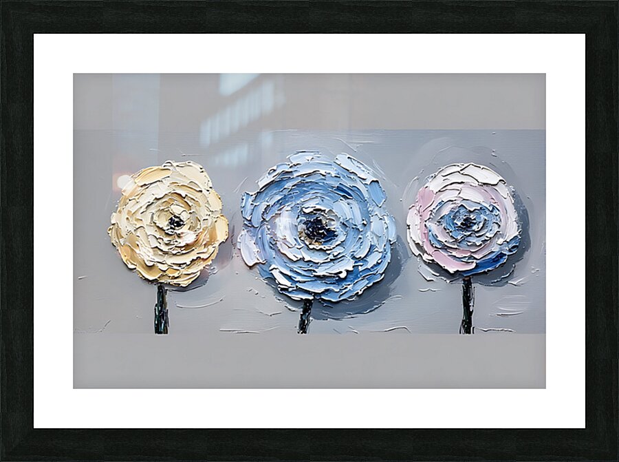 Trio in Bloom Picture Frame print