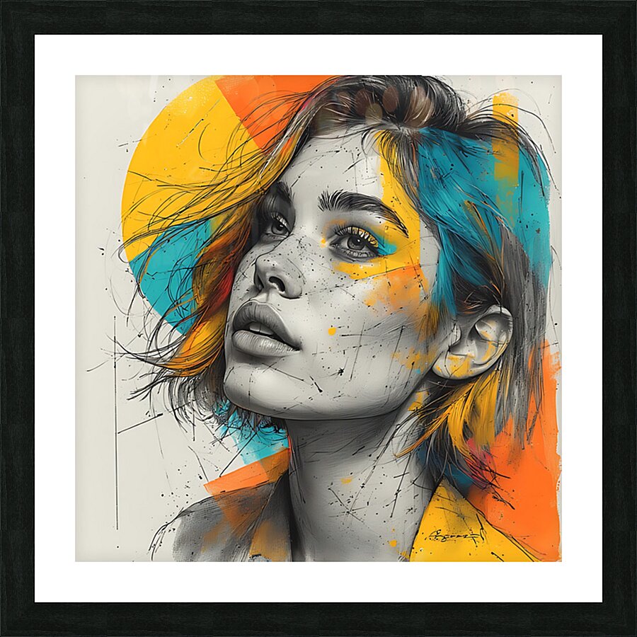 Chromatic Contours Picture Frame print