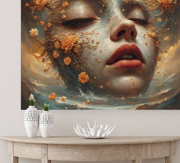 Ethereal Queen in Golden Bloom by Lingua Bridge
