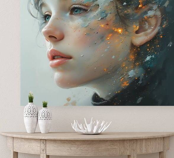 Blue-Eyed Dream in Cosmic Flow by Lingua Bridge