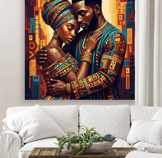 African Embrace: Unity in Pattern and Color by Lingua Bridge