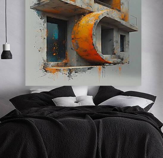 Urban Geometry: Painted Concrete Vision by Lingua Bridge