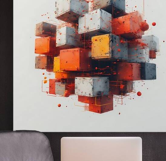 Floating Cubes: Abstract Motion Burst by Lingua Bridge