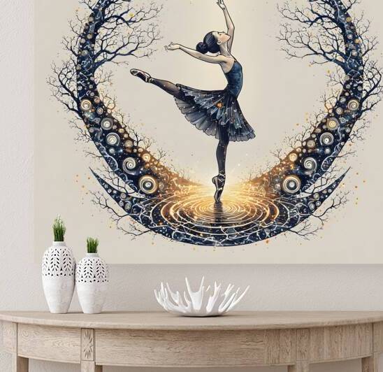 Celestial Balance: Dance Beneath the Arch by Lingua Bridge