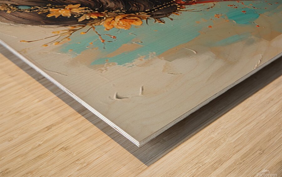 Golden Veil Wood print