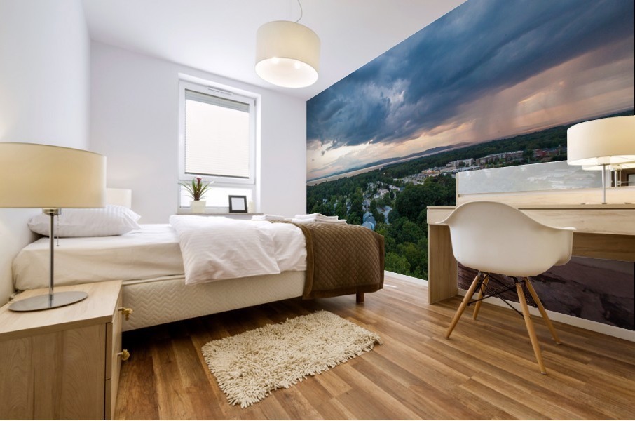 Storm over Lake Champlain Mural print