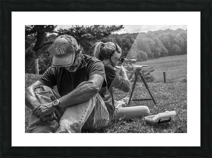 heidi and dadbw Picture Frame print