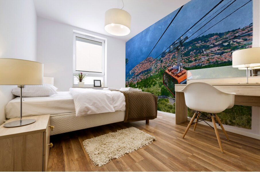 Dubrovnik Cable Car Mural print