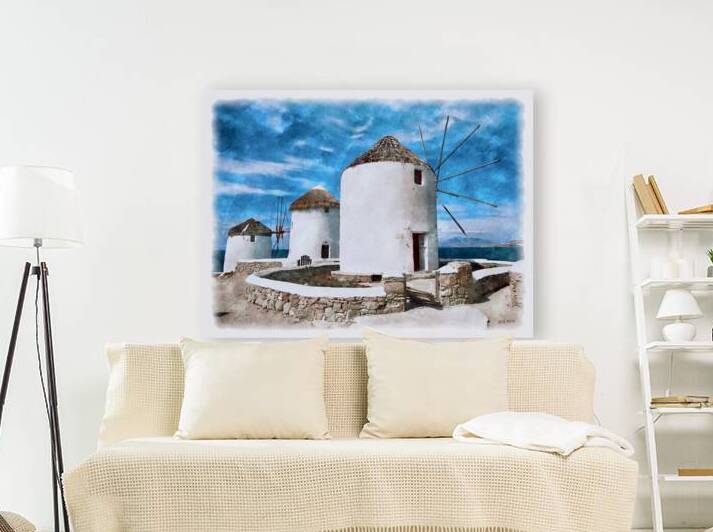 Windmills of Mykonos by A K Mits Imagery