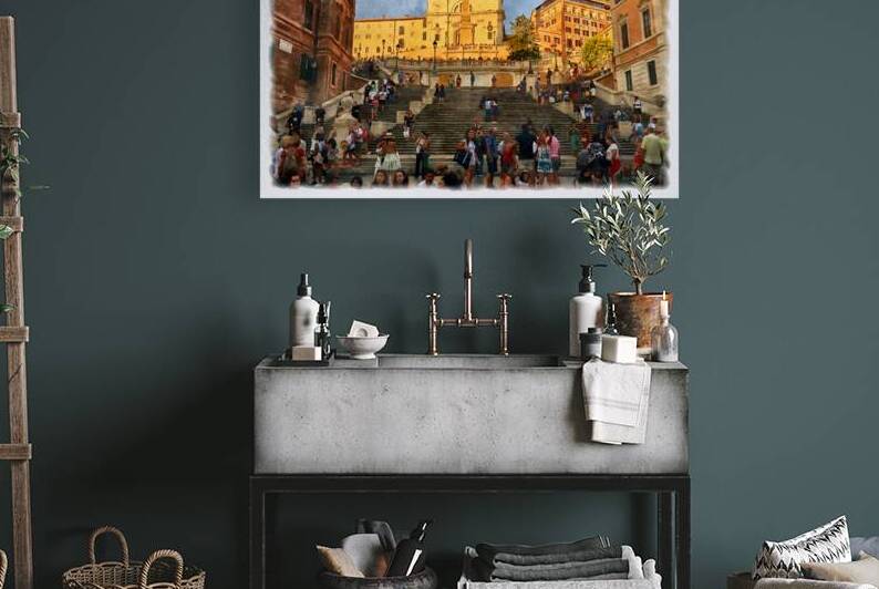 The Spanish Steps in Rome by A K Mits Imagery