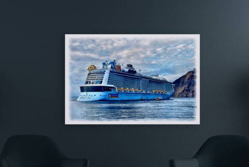 Odyssey of the Seas in the Santorini Caldera by A K Mits Imagery