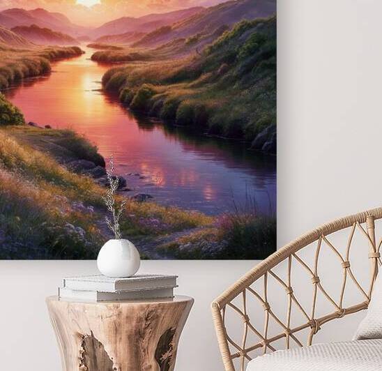  an exquisitely detailed landscape painting by Artkhair