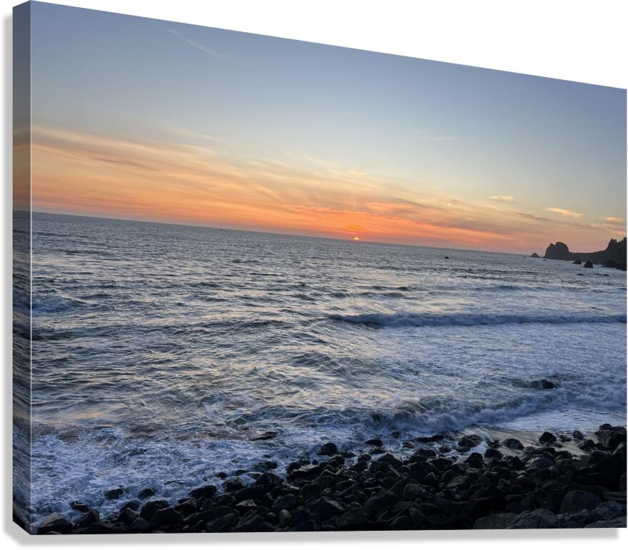 Coastal Beach Sunset Canvas Print