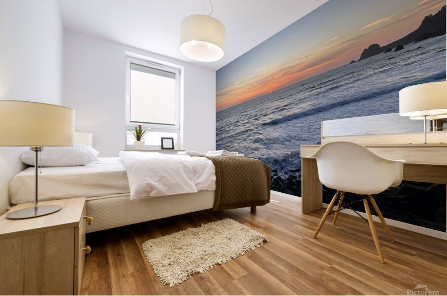 Coastal Beach Sunset Mural print