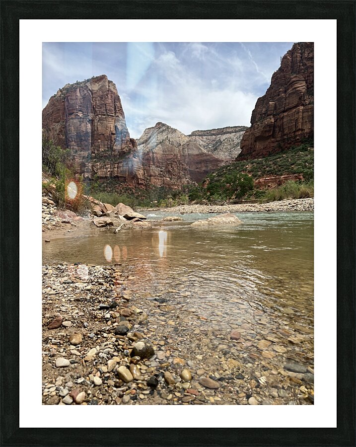 Zion River Picture Frame print