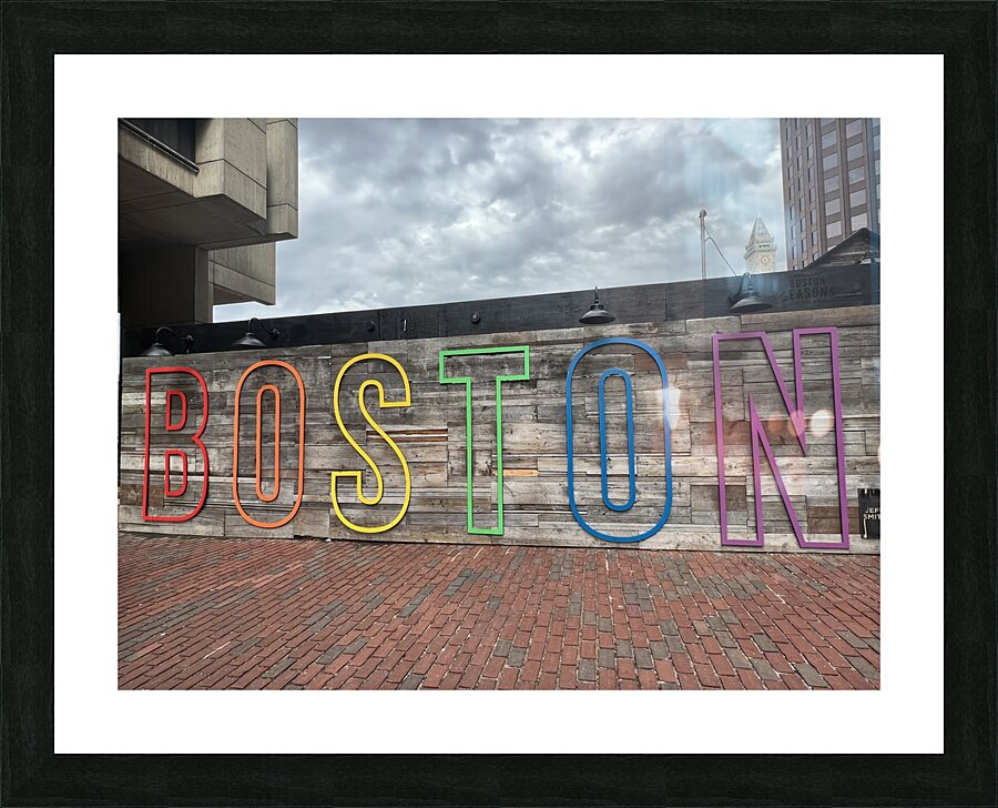 Boston Signage Picture Frame print